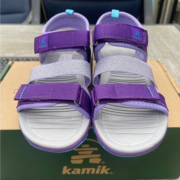 Kamik Coast Girls Water Friendly Purple Sandals SZ 4 - Picture 2 of 12